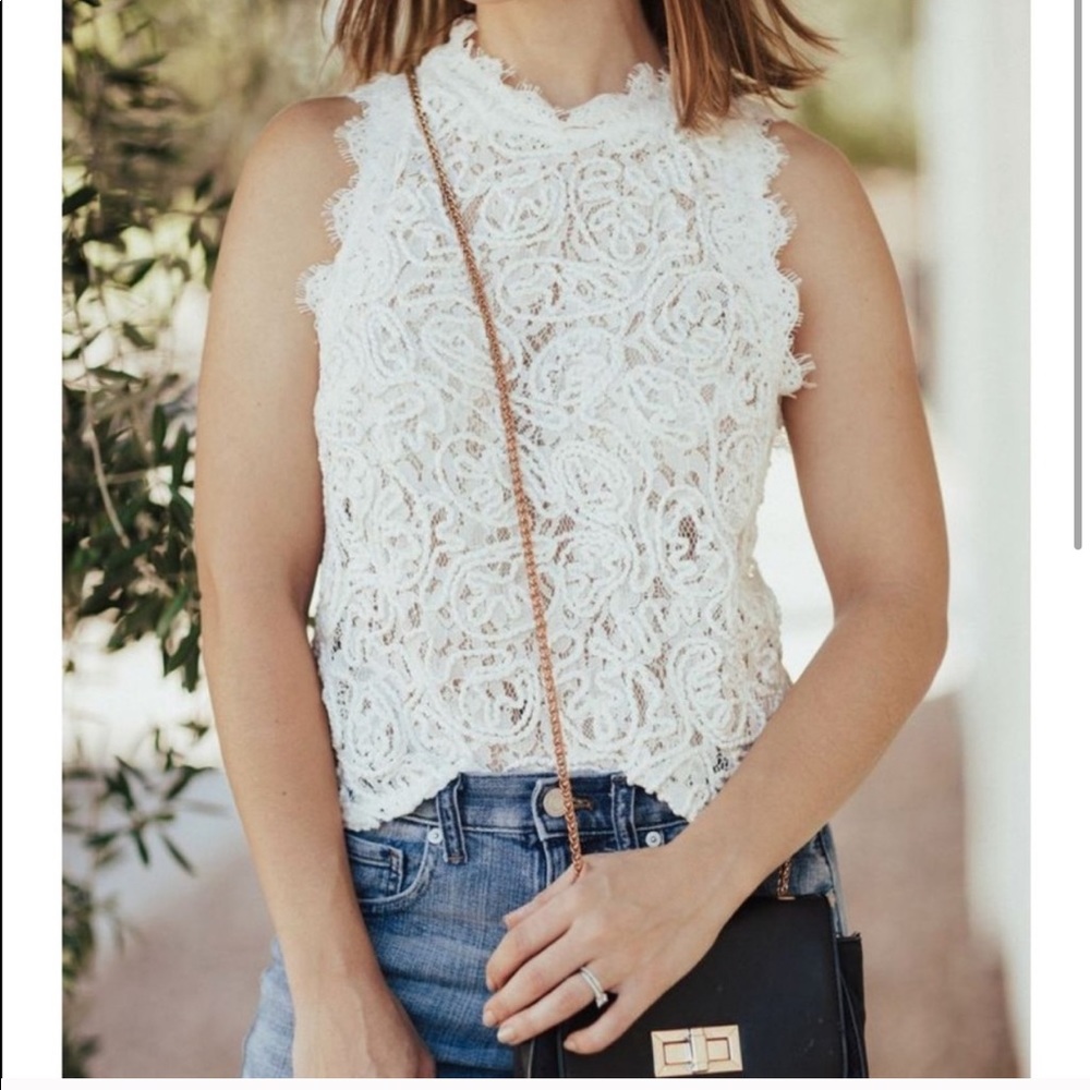 White lace top